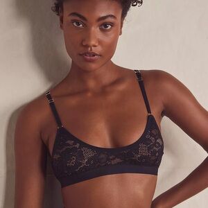 Revolve Free People We Are‎ Hah Black Guard Her Lace Bra Large
